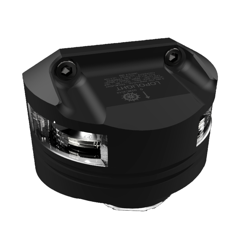 5nm masthead+6W decklight, black anodized